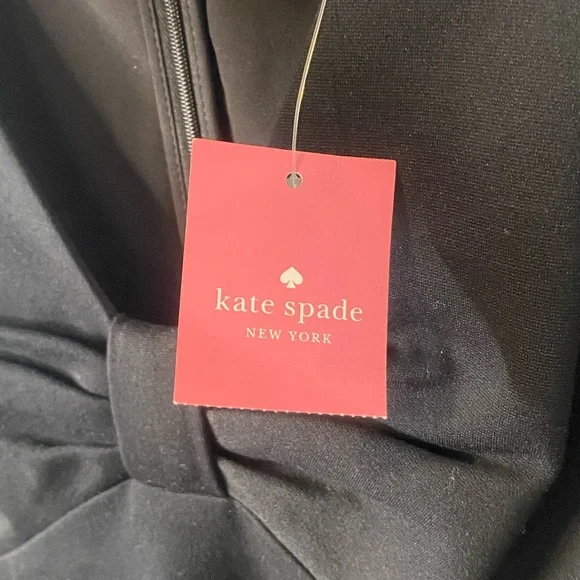 Kate Spade New York Ponte Bow-Knot Peplum Top Black Size 4 - Picture 6 of 7
